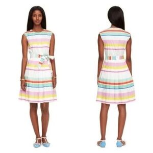 Kate Spade Sleeveless Multi-color Stripe Dress